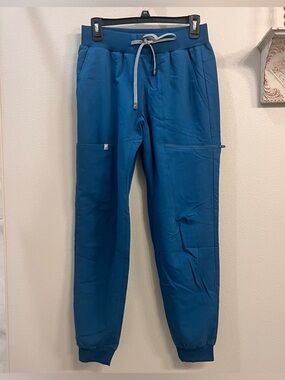 Fabletics Blue Scrub Pants Joggers Womens Sz Small EUC